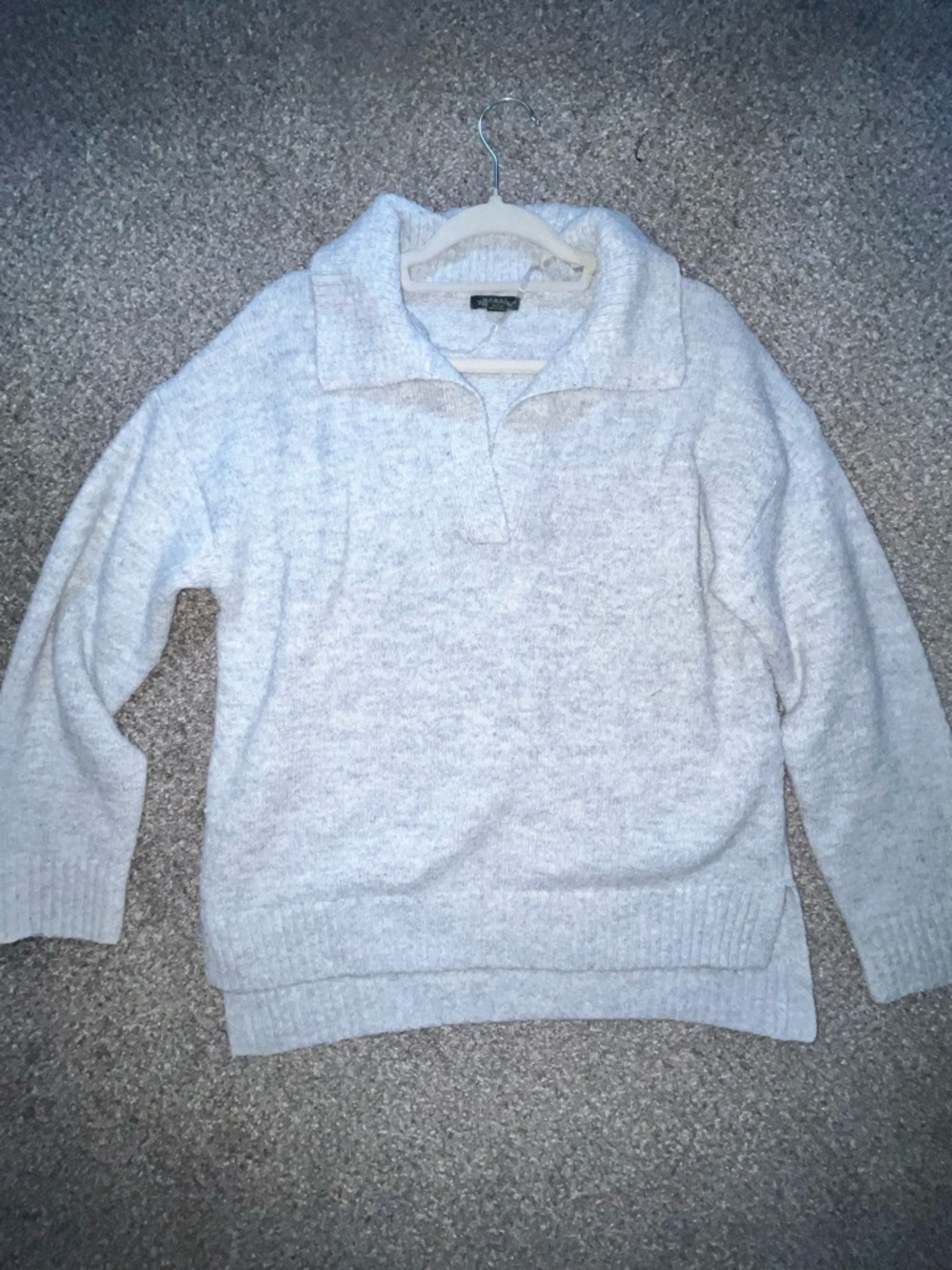 Women’s Grey Collared Knit Sweater - Picture 4 of 4